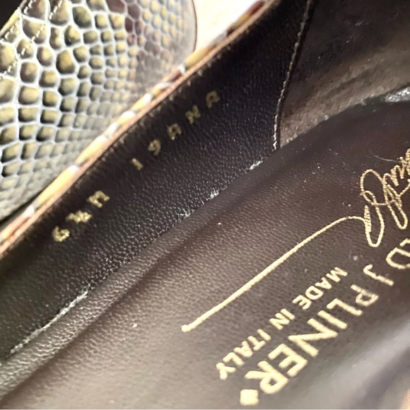 Donald J. Pliner “Ana” Python Snakeskin Leather Flats Size US 6.5 Made in Italy - Picture 9 of 12